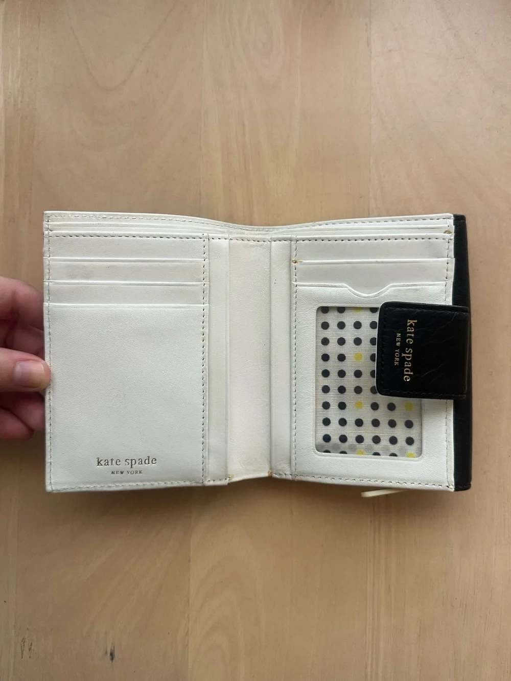 Kate Spade Tri-Fold Pebble Leather Turnlock Small Wallet